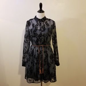 Sheer dress with slip